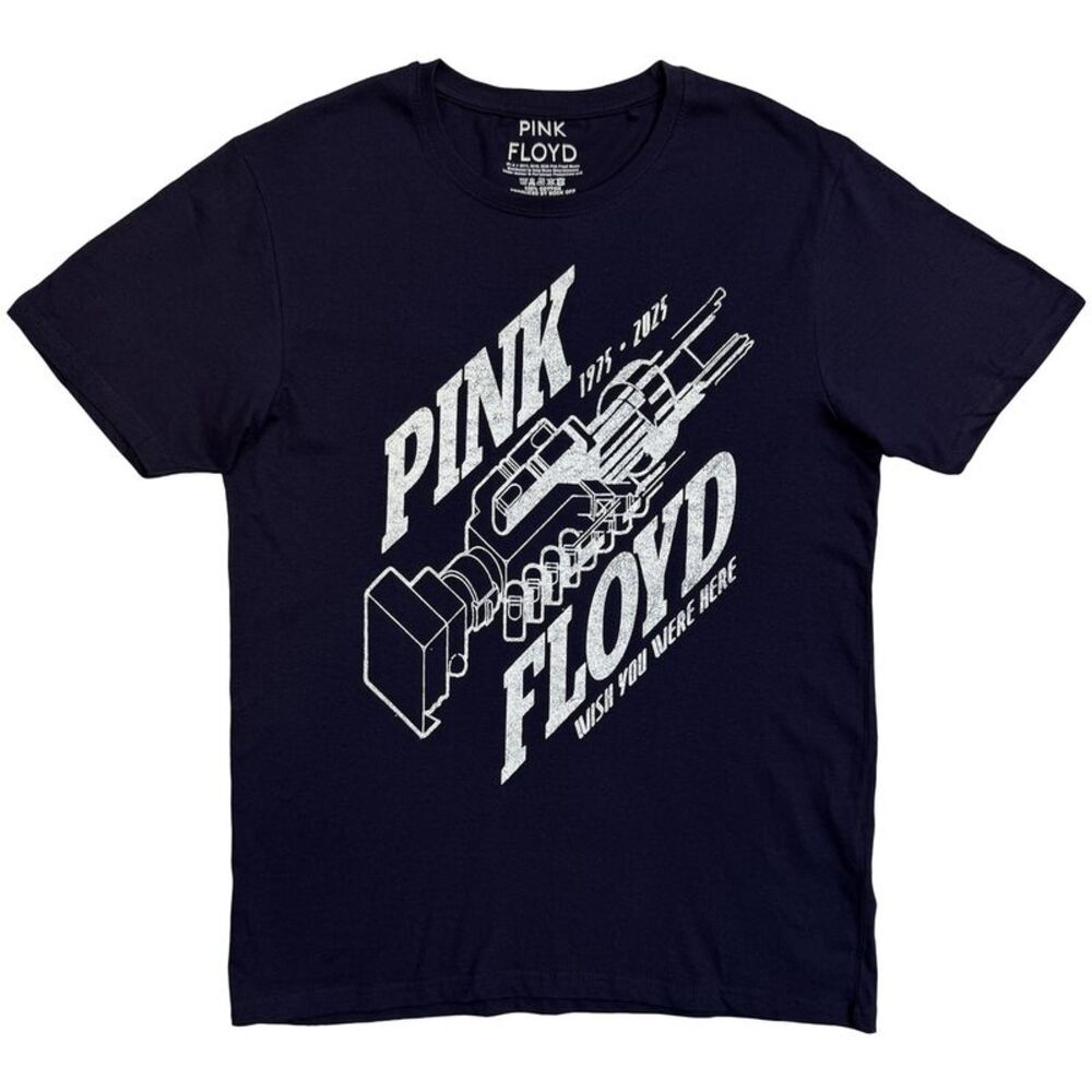 Pink Floyd Unisex Adult Robot Hands T-Shirt / Navy Blue
